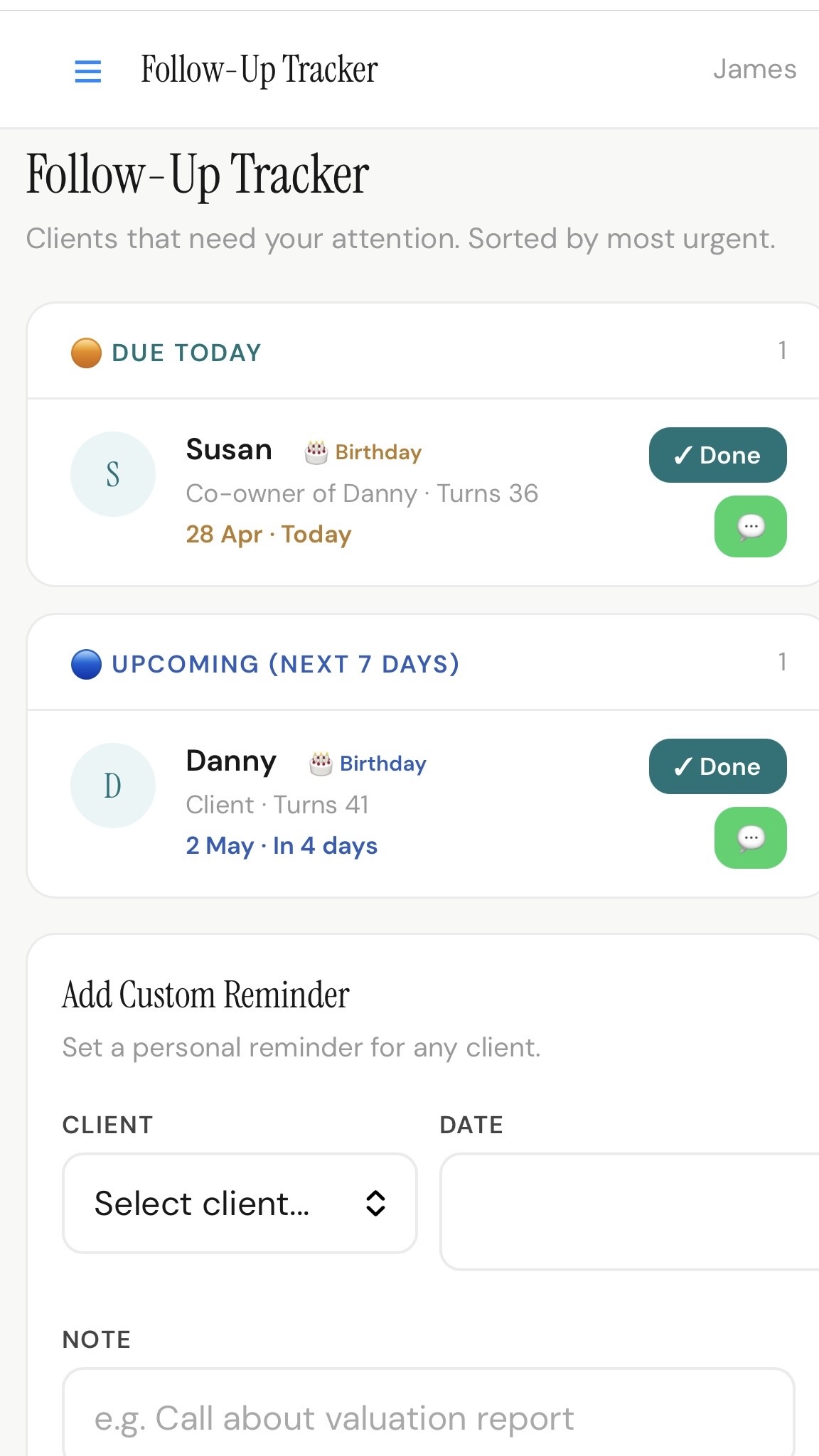 Follow-Up Tracker